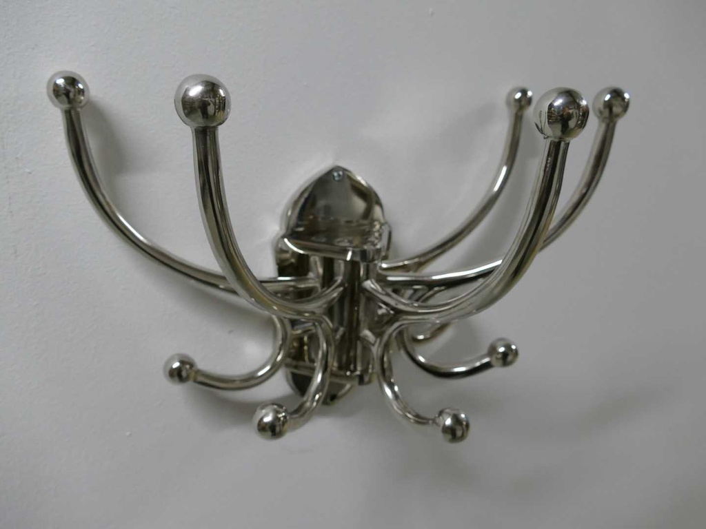 [LA-42847] Garderobenhaken Wandhaken Kleiderhaken Mantelhaken vernickelt Bild 4