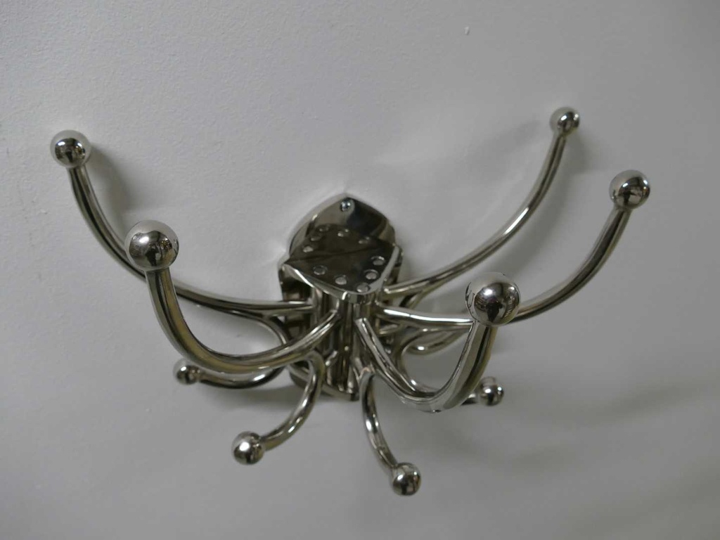 [LA-42847] Garderobenhaken Wandhaken Kleiderhaken Mantelhaken vernickelt Bild 5