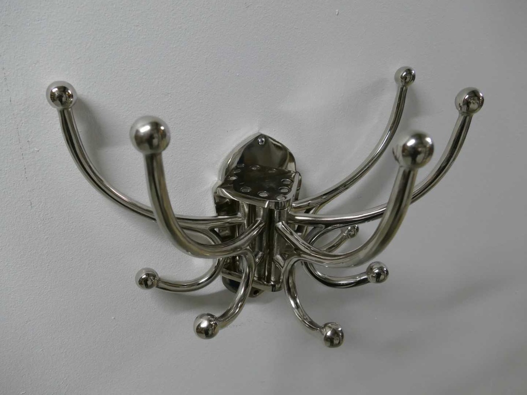 [LA-42847] Garderobenhaken Wandhaken Kleiderhaken Mantelhaken vernickelt Bild 6