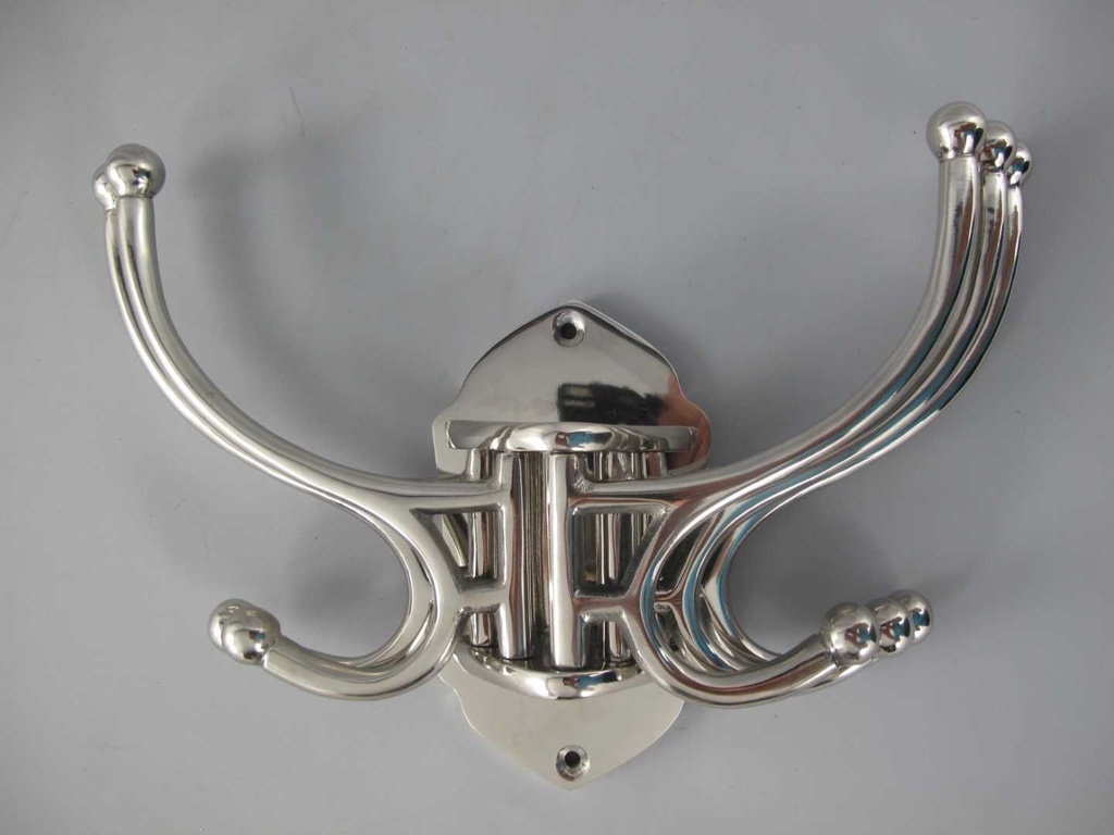 [LA-42847] Garderobenhaken Wandhaken Kleiderhaken Mantelhaken vernickelt Bild 7