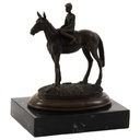 [LA-43223] Bronzeskulptur Bronzefigur Reiter und Pferd Galoppsport Jockey Antik-Stil Bild 2