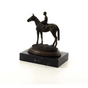 [LA-43223] Bronzeskulptur Bronzefigur Reiter und Pferd Galoppsport Jockey Antik-Stil Bild 4