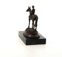 [LA-43223] Bronzeskulptur Bronzefigur Reiter und Pferd Galoppsport Jockey Antik-Stil Bild 6