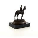 [LA-43223] Bronzeskulptur Bronzefigur Reiter und Pferd Galoppsport Jockey Antik-Stil Bild 9