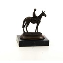 [LA-43223] Bronzeskulptur Bronzefigur Reiter und Pferd Galoppsport Jockey Antik-Stil Bild 10