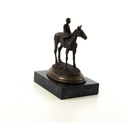 [LA-43223] Bronzeskulptur Bronzefigur Reiter und Pferd Galoppsport Jockey Antik-Stil Bild 13