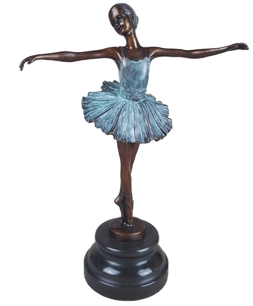 [LA-43233] Bronzeskulptur Bronzefigur Ballerina Balletttänzerin #43233 Bild 8