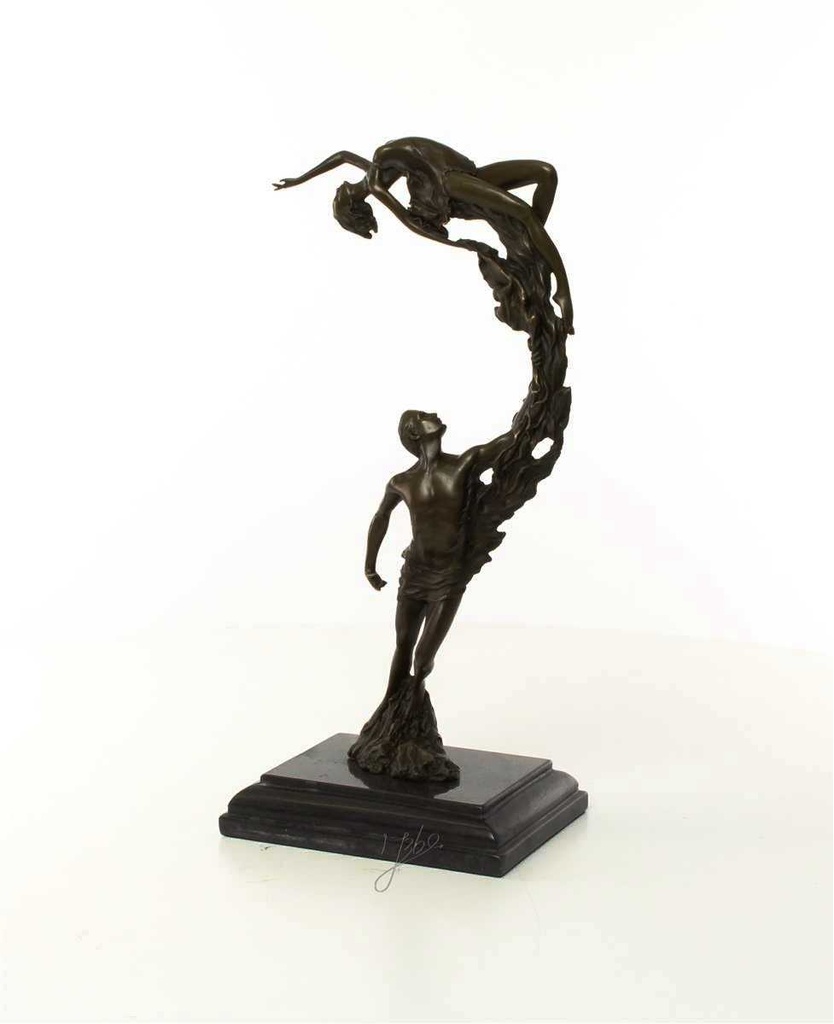 [LA-43236] Bronzeskulptur Bronzefigur Junges Paar Bild 3