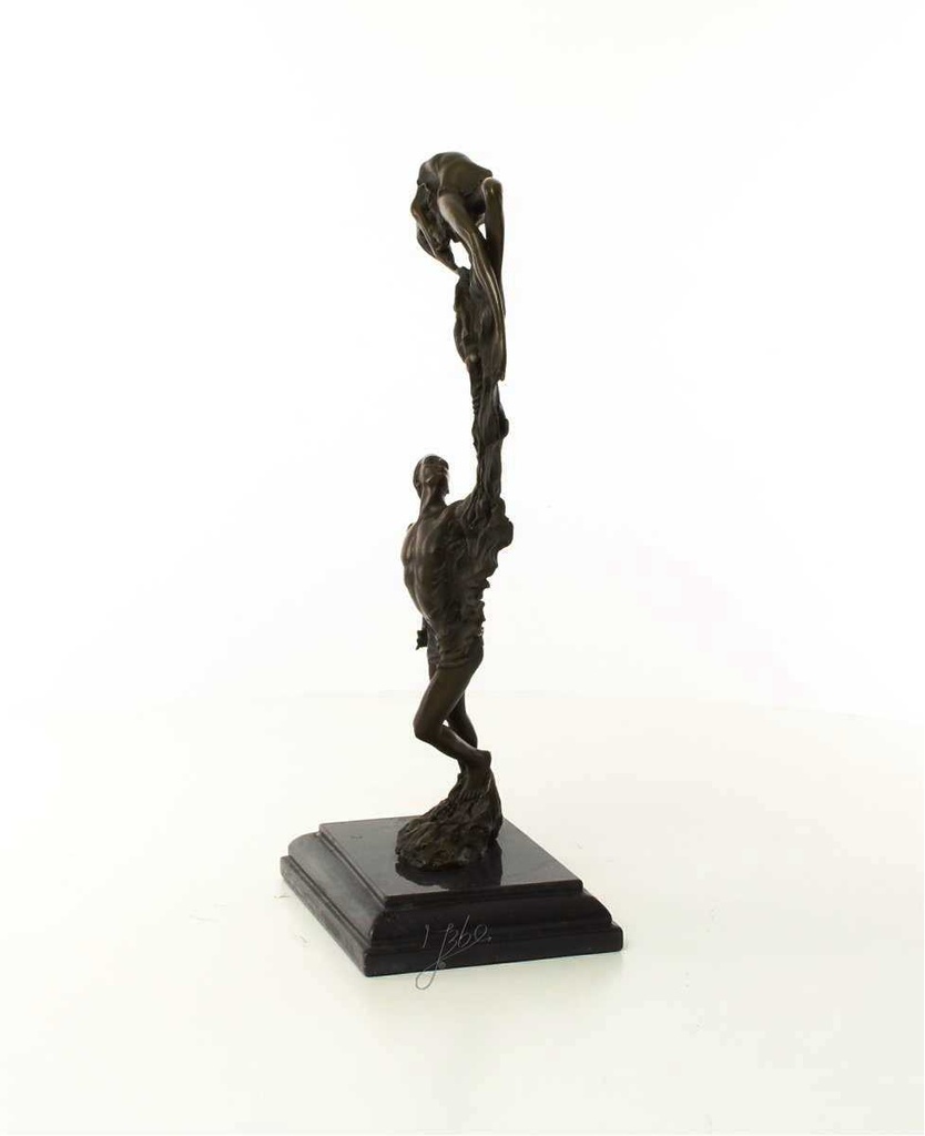 [LA-43236] Bronzeskulptur Bronzefigur Junges Paar Bild 5