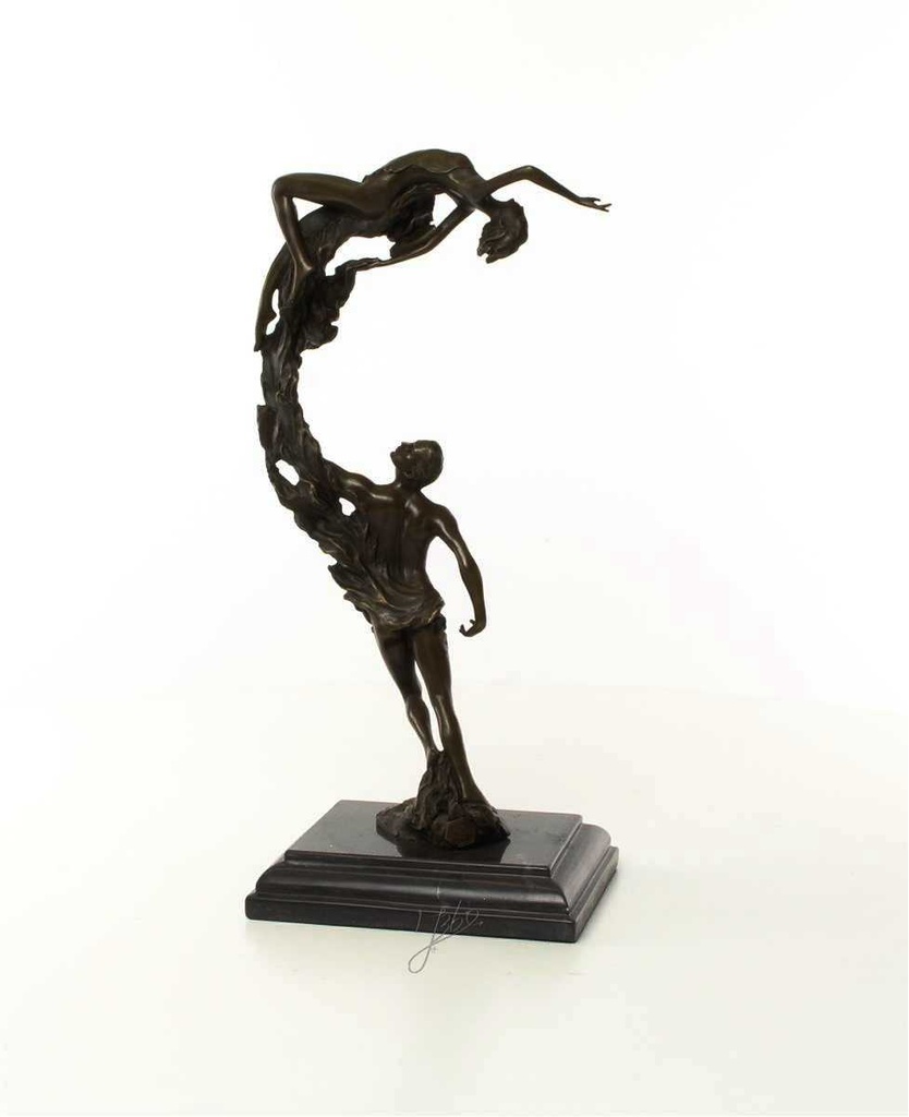 [LA-43236] Bronzeskulptur Bronzefigur Junges Paar Bild 10