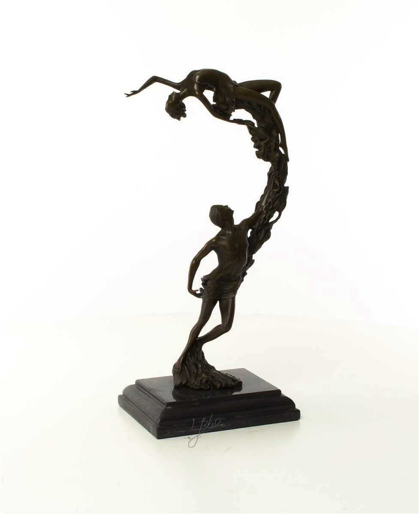 [LA-43236] Bronzeskulptur Bronzefigur Junges Paar Bild 16