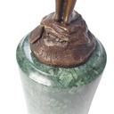 [LA-43239] Bronzeskulptur Bronzefigur Mädchen Hält Eine Rose Klassisch Bild 6
