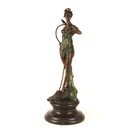 [LA-43250] Bronzeskulptur Bronzefigur Diana Siegreich Bild 4