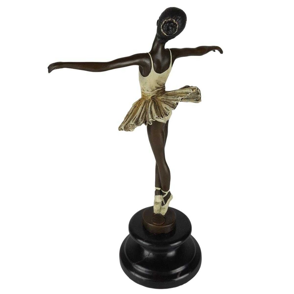 [LA-43251] Bronzeskulptur Bronzefigur Antik-Stil  Ballerina Balletttänzerin Bild 4