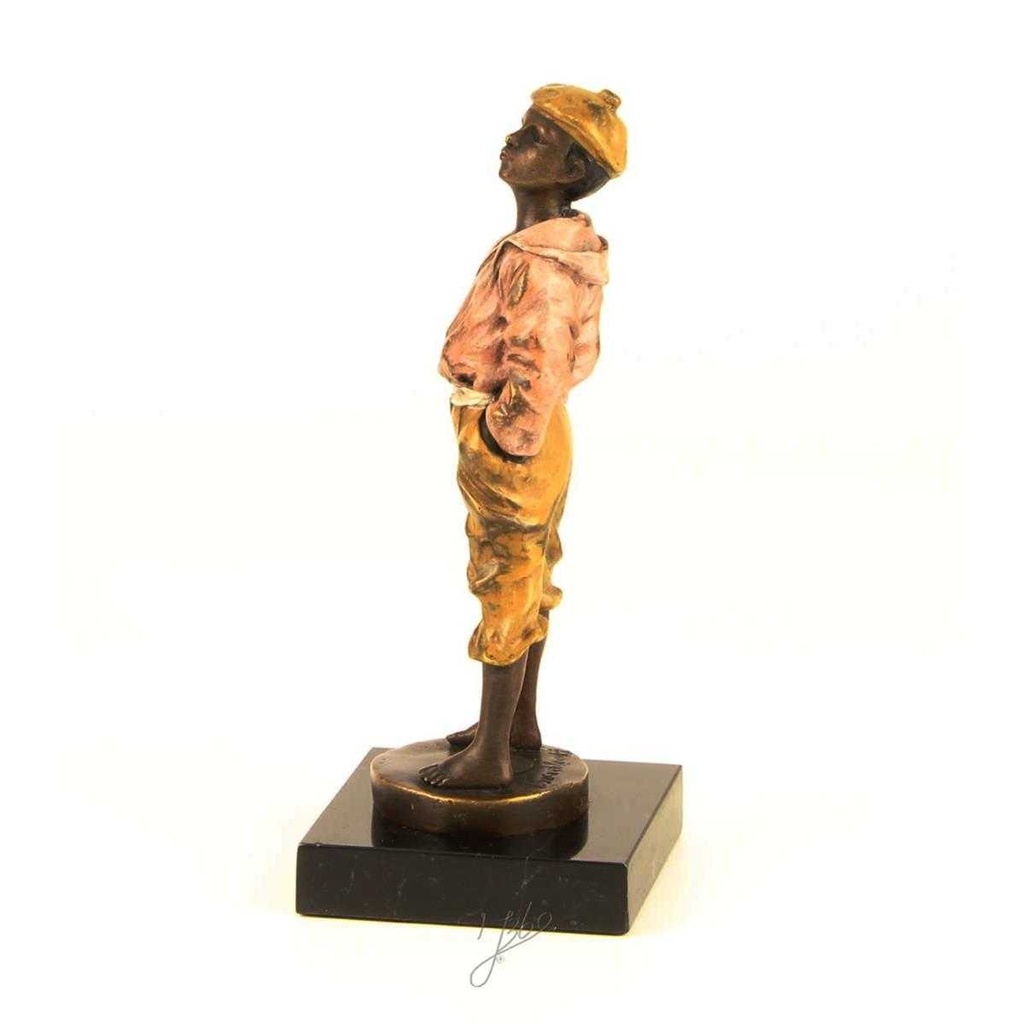 [LA-43252] Bronzeskulptur Bronzefigur Pfeifender Junge Pfeifer Antik-Stil Bild 5