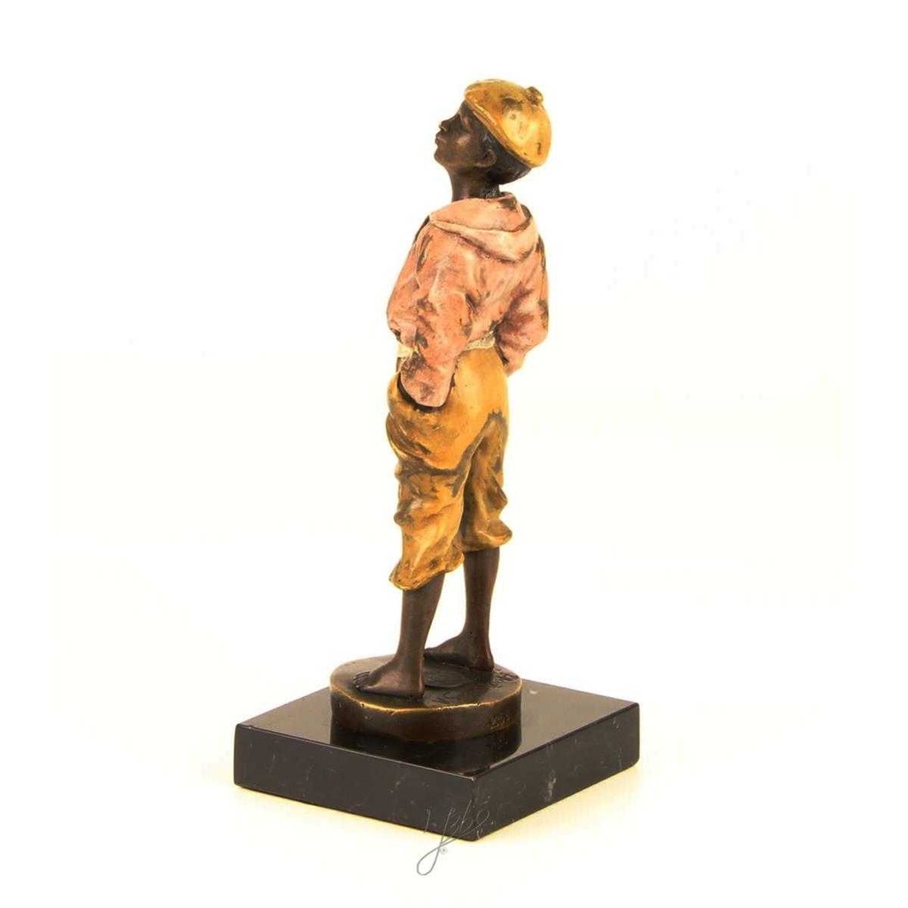 [LA-43252] Bronzeskulptur Bronzefigur Pfeifender Junge Pfeifer Antik-Stil Bild 6