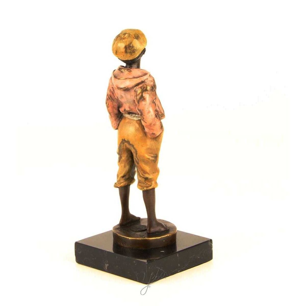 [LA-43252] Bronzeskulptur Bronzefigur Pfeifender Junge Pfeifer Antik-Stil Bild 10