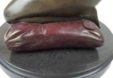 [LA-43254] Bronzeskulptur Bronzefigur Frau Kniend Neue Halskette bunt Bild 9