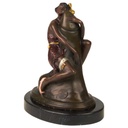 [LA-43258] Bronzeskulptur Bronzefigur Frau Umarmt Sitzend Einen Phallus Bild 2
