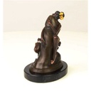 [LA-43258] Bronzeskulptur Bronzefigur Frau Umarmt Sitzend Einen Phallus Bild 5