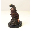 [LA-43258] Bronzeskulptur Bronzefigur Frau Umarmt Sitzend Einen Phallus Bild 12