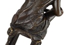 [LA-43267] Bronzeskulptur Bronzefigur Frau auf Barstuhl Barhocker Bild 9
