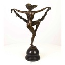 [LA-43272] Bronzeskulptur Bronzefigur Frau Blumentänzerin Bild 8