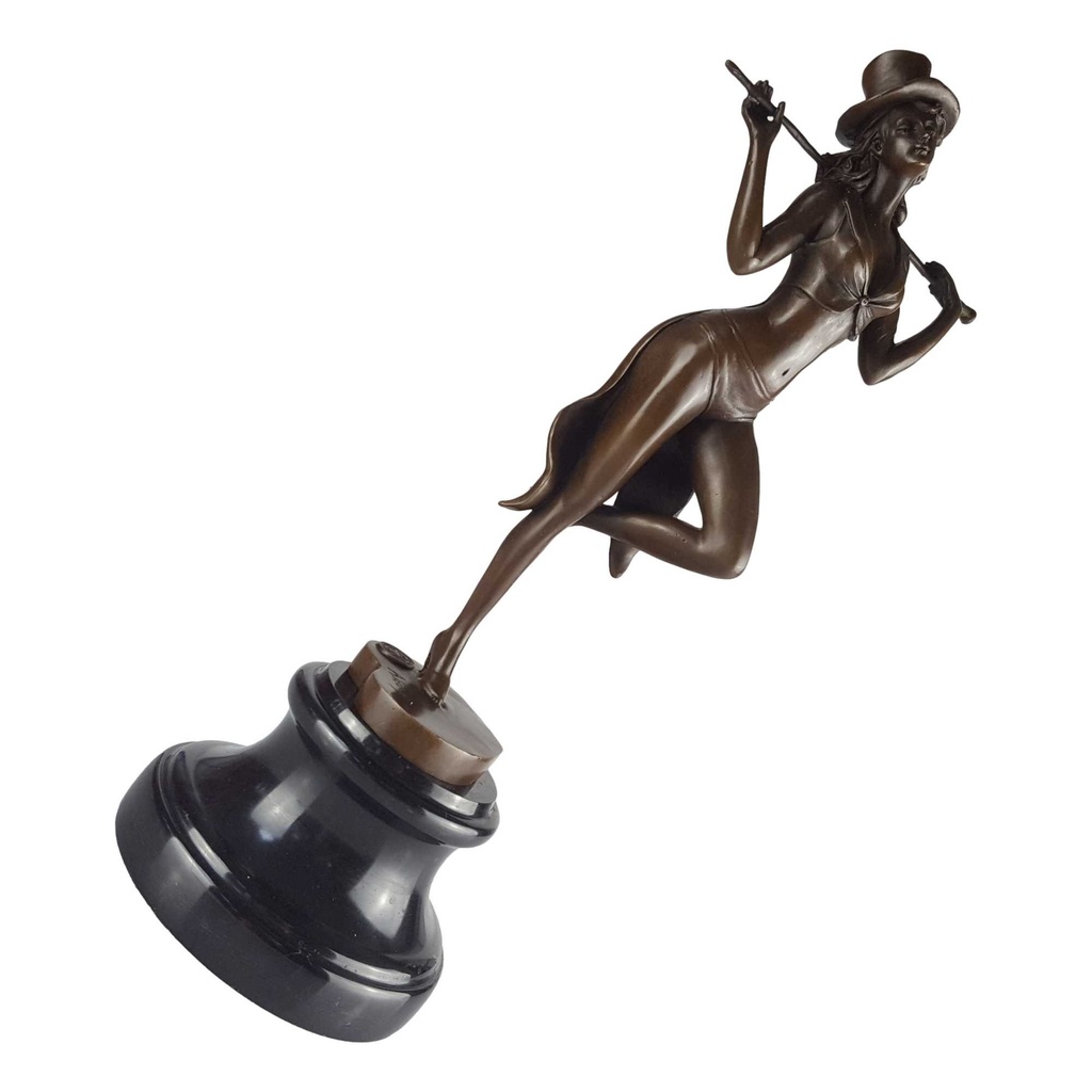 [LA-43284] Bronzeskulptur Bronzefigur Revuetänzerin Art-Deco-Stil Bild 5