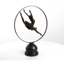 [LA-43288] Bronzeskulptur Bronzefigur Ringtänzerin Im Ring Art-Deco-Stil Bild 8