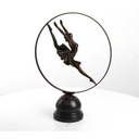 [LA-43288] Bronzeskulptur Bronzefigur Ringtänzerin Im Ring Art-Deco-Stil Bild 10