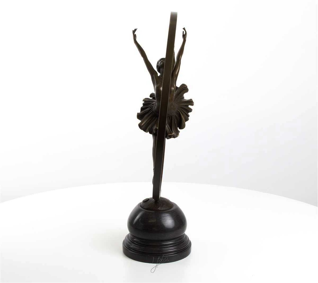 [LA-43288] Bronzeskulptur Bronzefigur Ringtänzerin Im Ring Art-Deco-Stil Bild 13