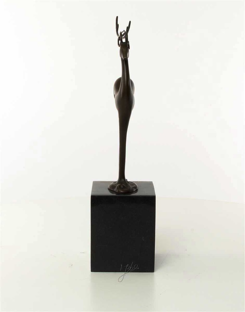 [LA-43296] Bronzeskulptur Bronzefigur Antilope Modern-Stil Bild 6
