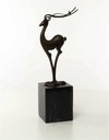 [LA-43296] Bronzeskulptur Bronzefigur Antilope Modern-Stil Bild 9