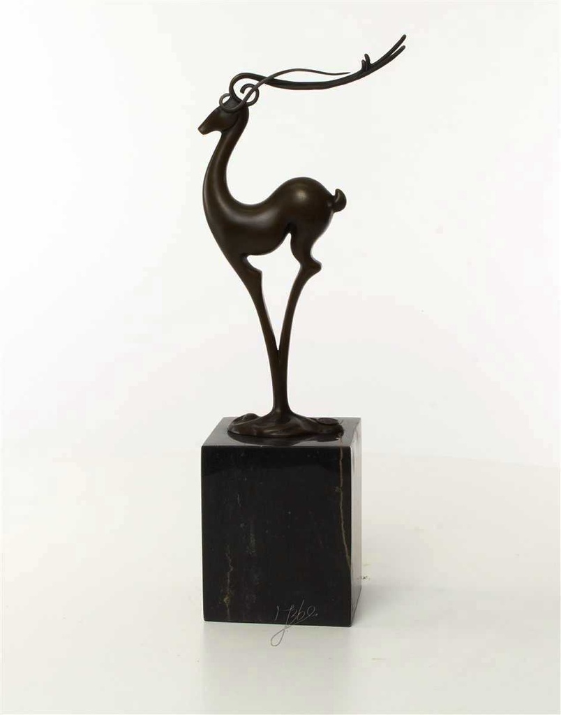 [LA-43296] Bronzeskulptur Bronzefigur Antilope Modern-Stil Bild 10