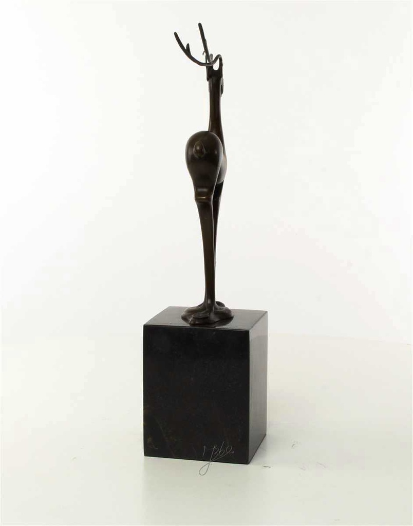 [LA-43296] Bronzeskulptur Bronzefigur Antilope Modern-Stil Bild 14