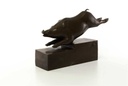 [LA-43298] Bronzeskulptur Bronzefigur Eber Schwein Bild 8