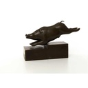 [LA-43298] Bronzeskulptur Bronzefigur Eber Schwein Bild 9