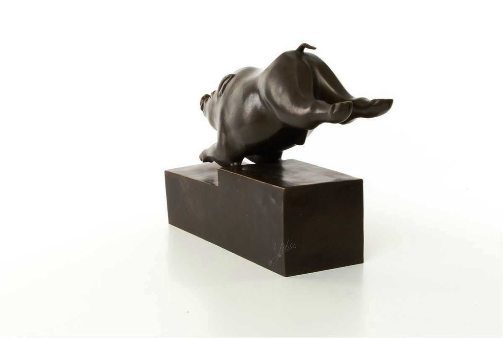 [LA-43298] Bronzeskulptur Bronzefigur Eber Schwein Bild 12