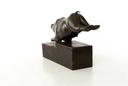 [LA-43298] Bronzeskulptur Bronzefigur Eber Schwein Bild 12