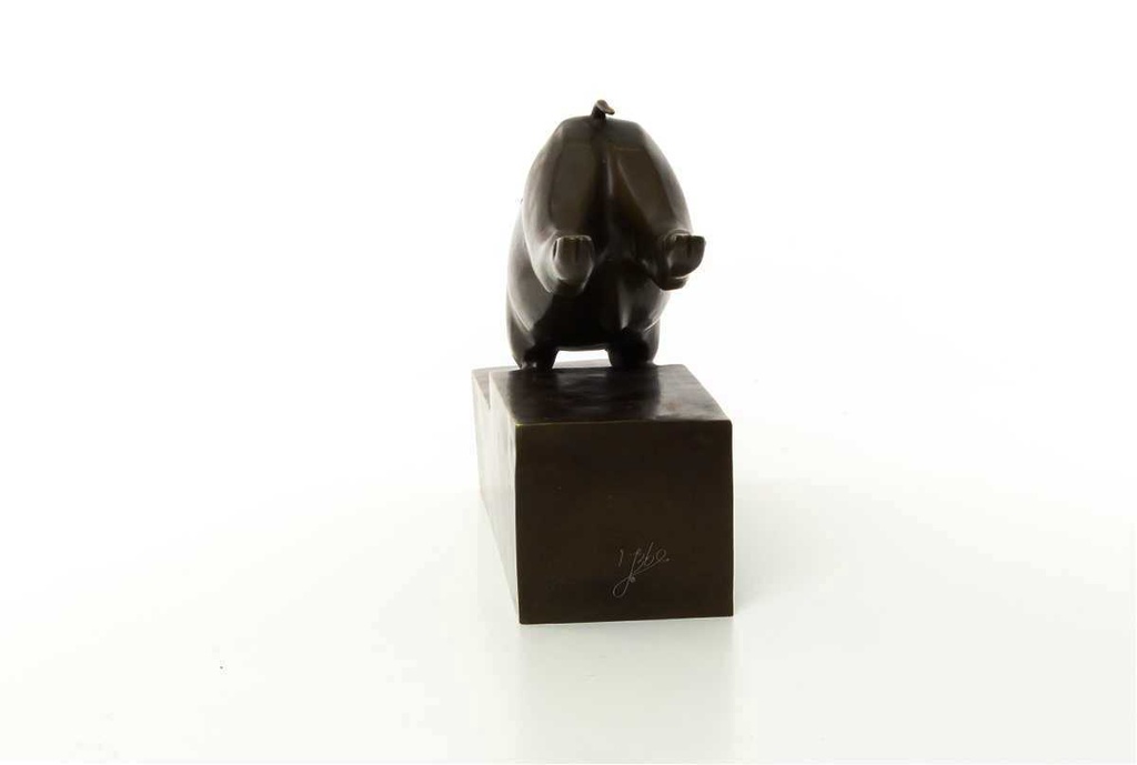 [LA-43298] Bronzeskulptur Bronzefigur Eber Schwein Bild 13