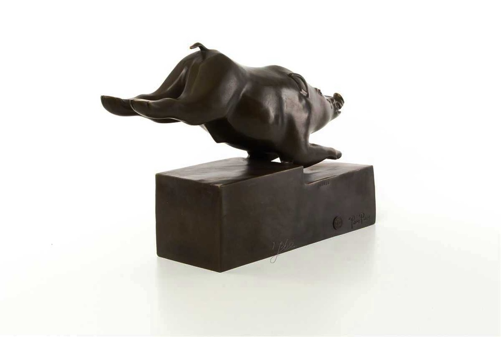 [LA-43298] Bronzeskulptur Bronzefigur Eber Schwein Bild 15