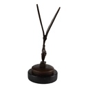 [LA-43299] Bronzeskulptur Bronzefigur Kühlerfigur Bronze Art Déco Storch Bild 3