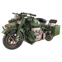 [LA-43303] Blechmodell Militärmotorrad mit Beiwagen Grün Bild 3