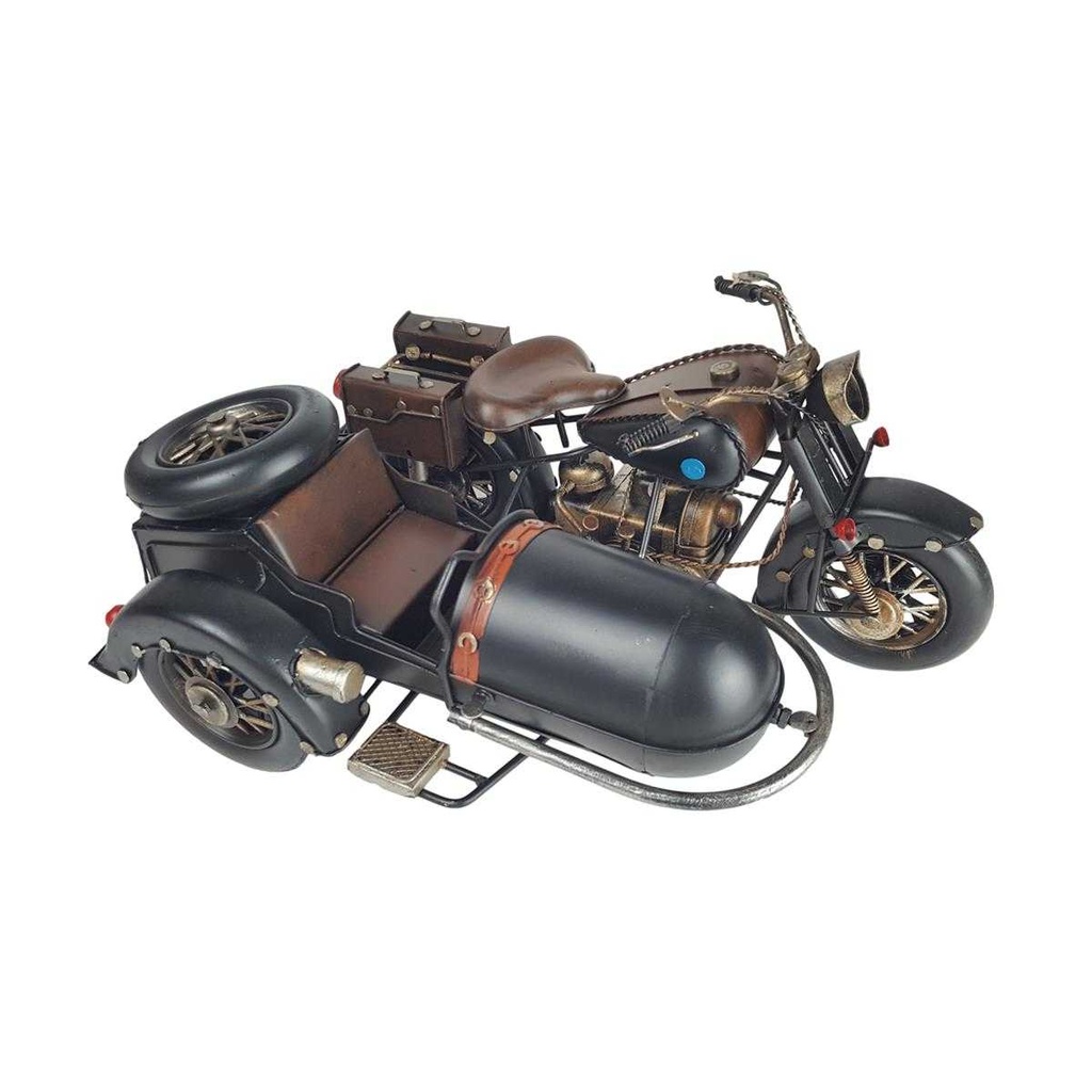 [LA-43306] Blechmodell Blechmotorrad mit Beiwagen Seitenwagen Eisen Vintage/Retro/Antikstil Bild 2