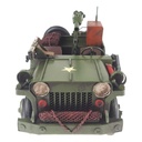 [LA-43351] Blechmodell Blechauto Modellauto Armee Militär Geländewagen mit Bewaffnung Antik-Stil Bild 3