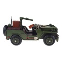 [LA-43351] Blechmodell Blechauto Modellauto Armee Militär Geländewagen mit Bewaffnung Antik-Stil Bild 4