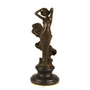 [LA-43361] Bronzeskulptur Bronzefigur Frau Wirbelndes Kleid Bild 4