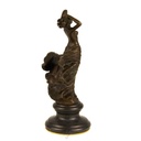 [LA-43361] Bronzeskulptur Bronzefigur Frau Wirbelndes Kleid Bild 13