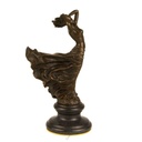 [LA-43361] Bronzeskulptur Bronzefigur Frau Wirbelndes Kleid Bild 15