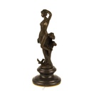 [LA-43364] Bronzeskulptur Bronzefigur Frau Nymphe Naturgeist Mythologie Bild 5